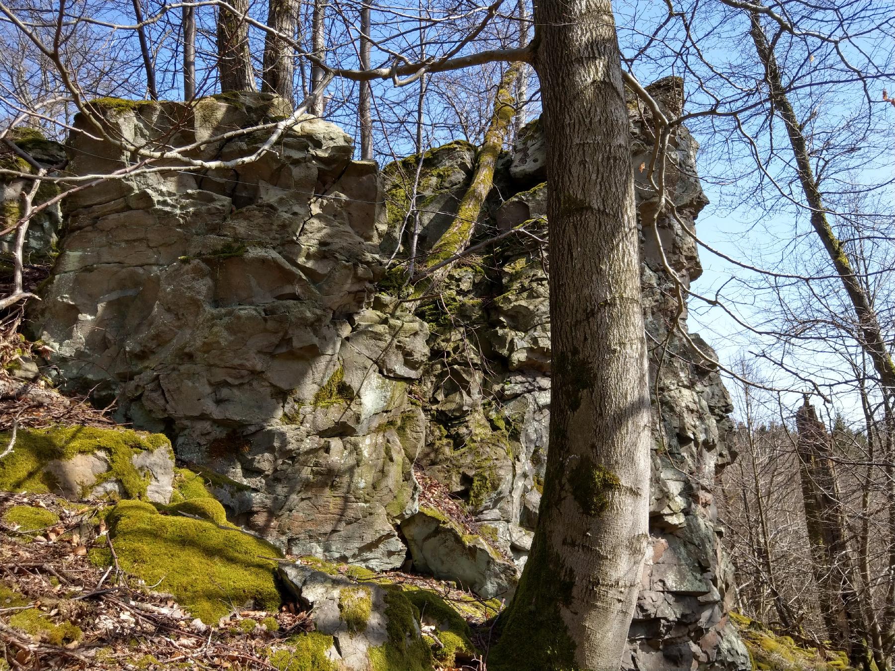 Felsen Hoher Stein in Lauterbach-Allmenrod