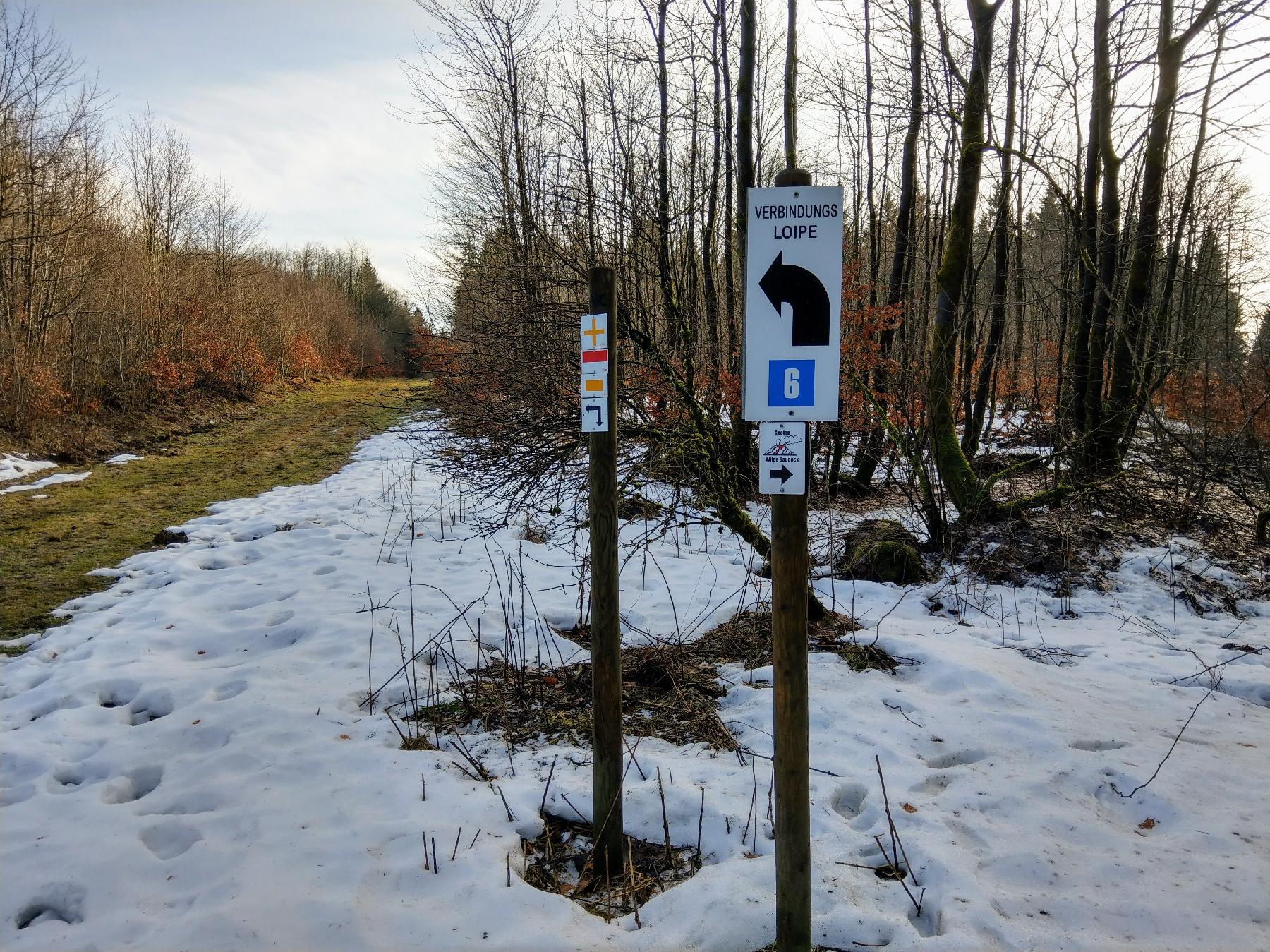 Strecke Verbindungsloipe im Vogelsberg
